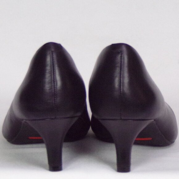 ROCKPORT TOTAL MOTION size 10 black mid-heel point-toe pumps cushioned insoles - Picture 7 of 14